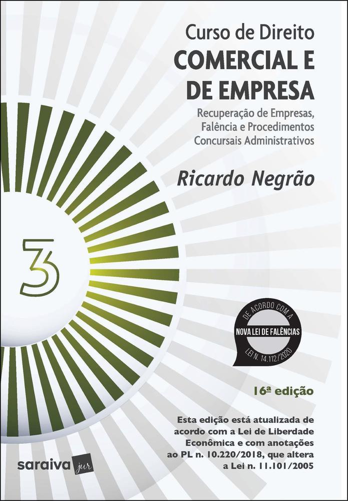 Livro Curso de Direito Comercial e de Empresa Vol. 3 16ª edição 2022 - 1