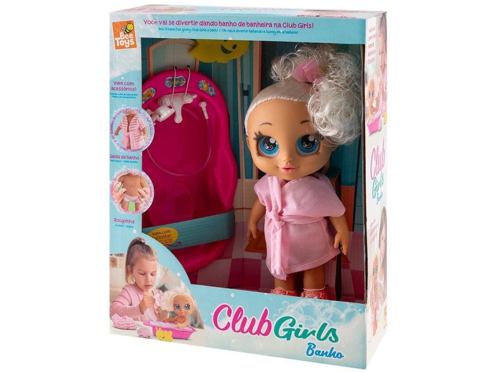 Boneca Club Girls Banho com Roupão Fralda - 7