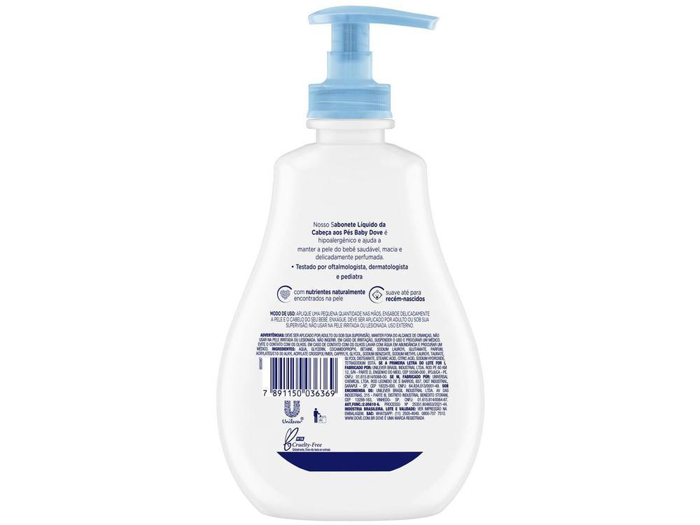 Sabonete Líquido Infantil Baby Dove da Cabeça aos Pés Hidratação Enriquecida 400ml - 12