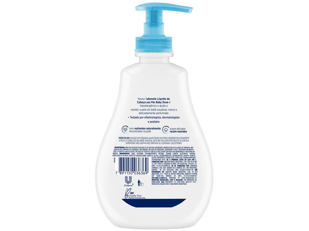 Sabonete Líquido Infantil Baby Dove da Cabeça aos Pés Hidratação Enriquecida 400ml - 3