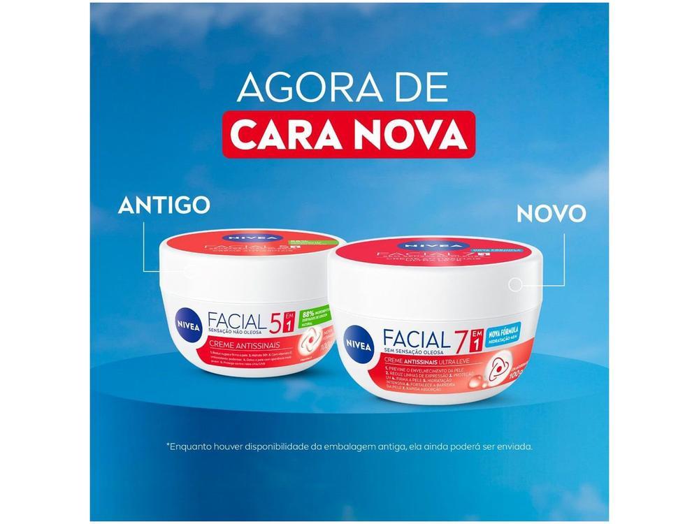 Creme Facial NIVEA Antissinais Ultraleve 7 em 1 100g - 2