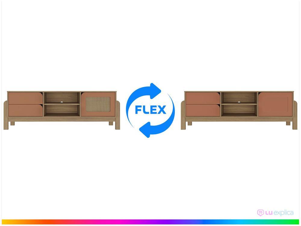 Rack para TV até 65" 2 Gavetas 1 Porta Artely Nature - 2