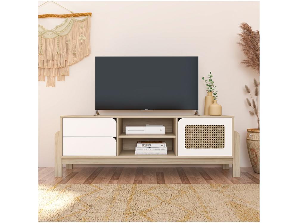 Rack para TV até 65" 2 Gavetas 1 Porta Artely Nature - 1