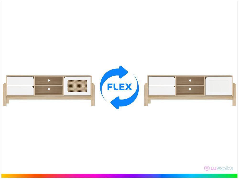 Rack para TV até 65" 2 Gavetas 1 Porta Artely Nature - 2