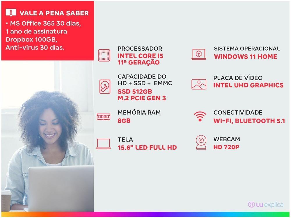 Notebook Vaio Intel Core i5 8GB 512GB SSD 15,6” - 2