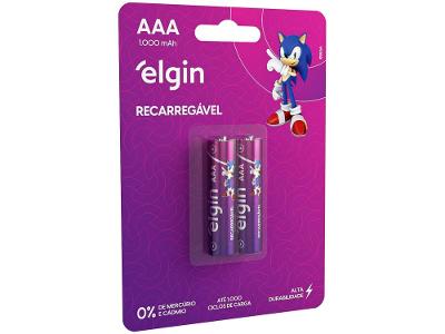 Pilha Recarregável AAA ELE000000082170 Elgin 1,2V 1000mAh