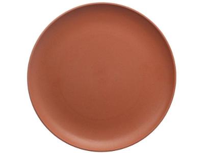 Prato Raso Marrom de Sobremesa Redondo 20cm Hauskraft FBBU002/MR