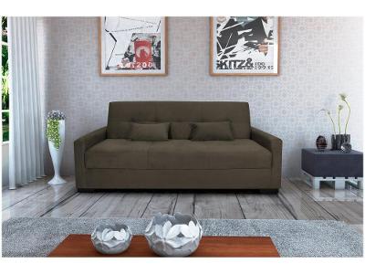 Sofá-cama 3 Lugares Casal Reclinável Veludo Matrix Lavínia