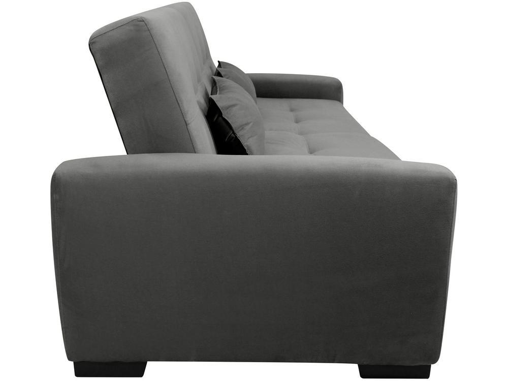 Sofá-cama 3 Lugares Casal Reclinável Veludo Matrix Lavínia - 8