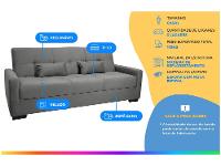 Sofá-cama 3 Lugares Casal Reclinável Veludo Matrix Lavínia - 2
