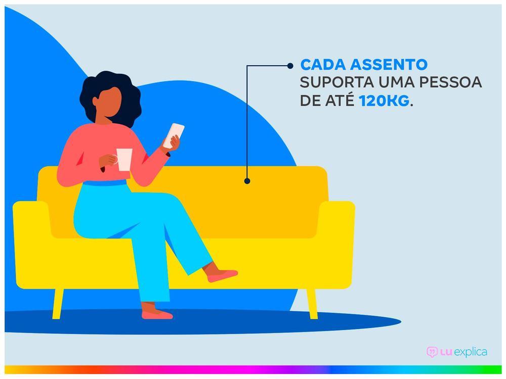 Sofá-cama 3 Lugares Casal Reclinável Veludo Matrix Lavínia - 2