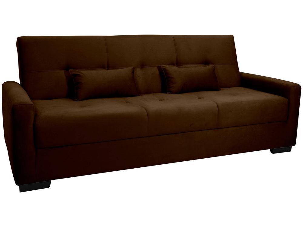 Sofá-cama 3 Lugares Casal Reclinável Veludo Matrix Lavínia - 3