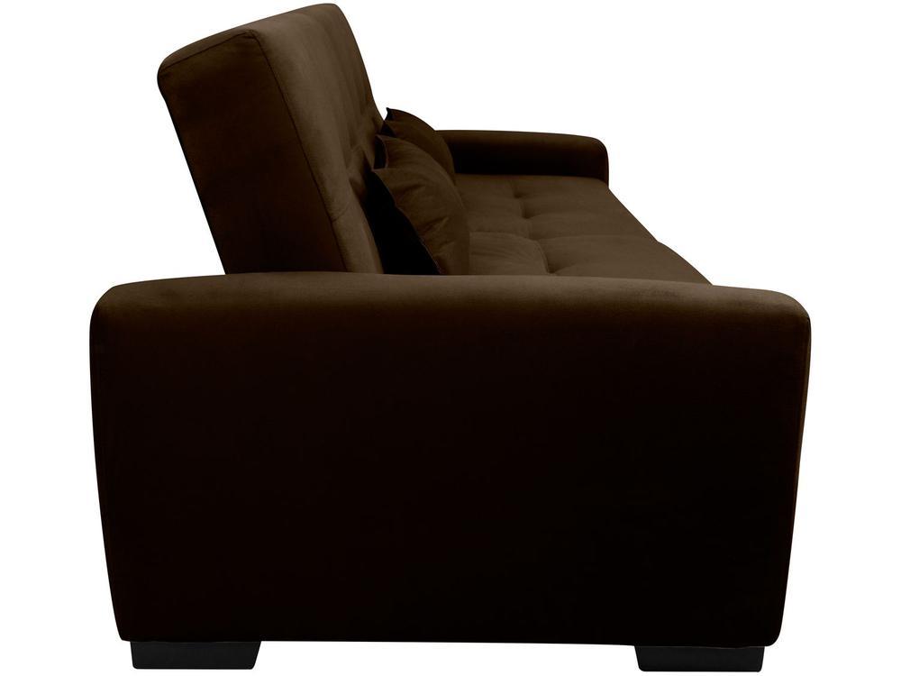 Sofá-cama 3 Lugares Casal Reclinável Veludo Matrix Lavínia - 7