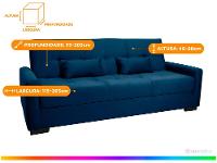 Sofá-cama 3 Lugares Casal Reclinável Veludo Matrix Lavínia - 3
