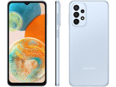 Smartphone Samsung Galaxy A23 128GB Azul 5G Octa-Core 4GB RAM 6,6" Câm. Quádrupla + Selfie 8MP Dual Chip
