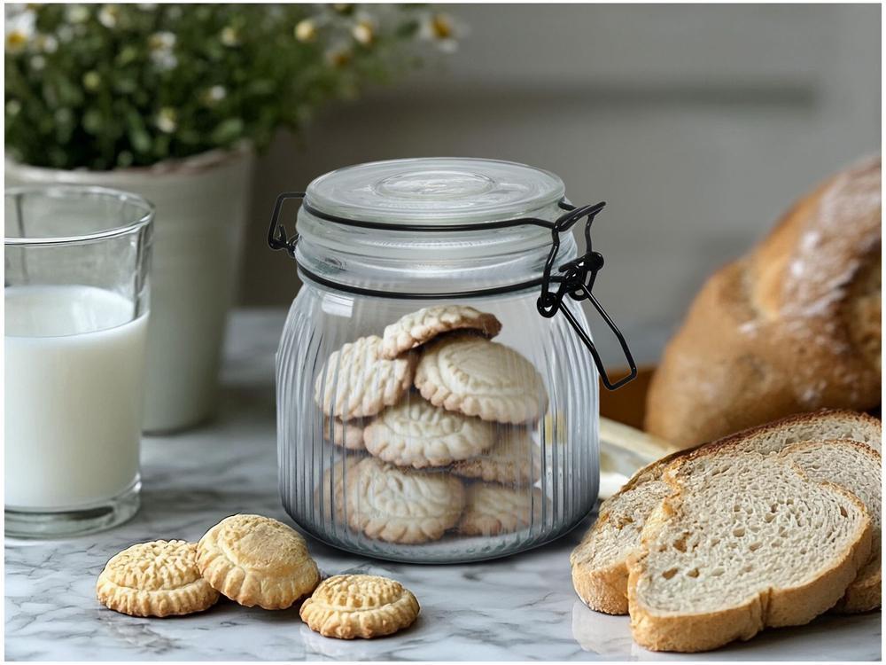 Pote de Vidro Hermético Hauskraft com Tampa Redondo 600ml Millo - 2