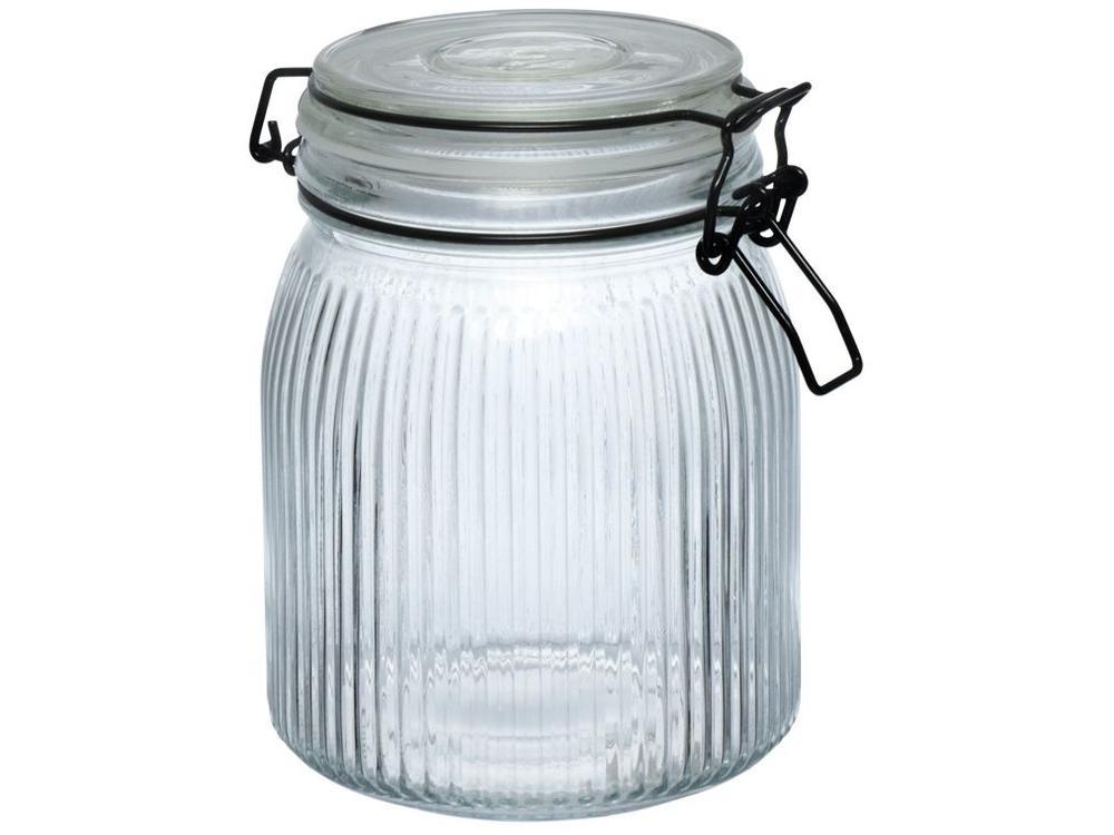 Pote de Vidro Hermético Hauskraft com Tampa Redondo 1L Millo - 1