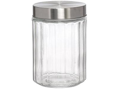 Pote de Vidro Hauskraft com Tampa Redondo 1,2L Cabane