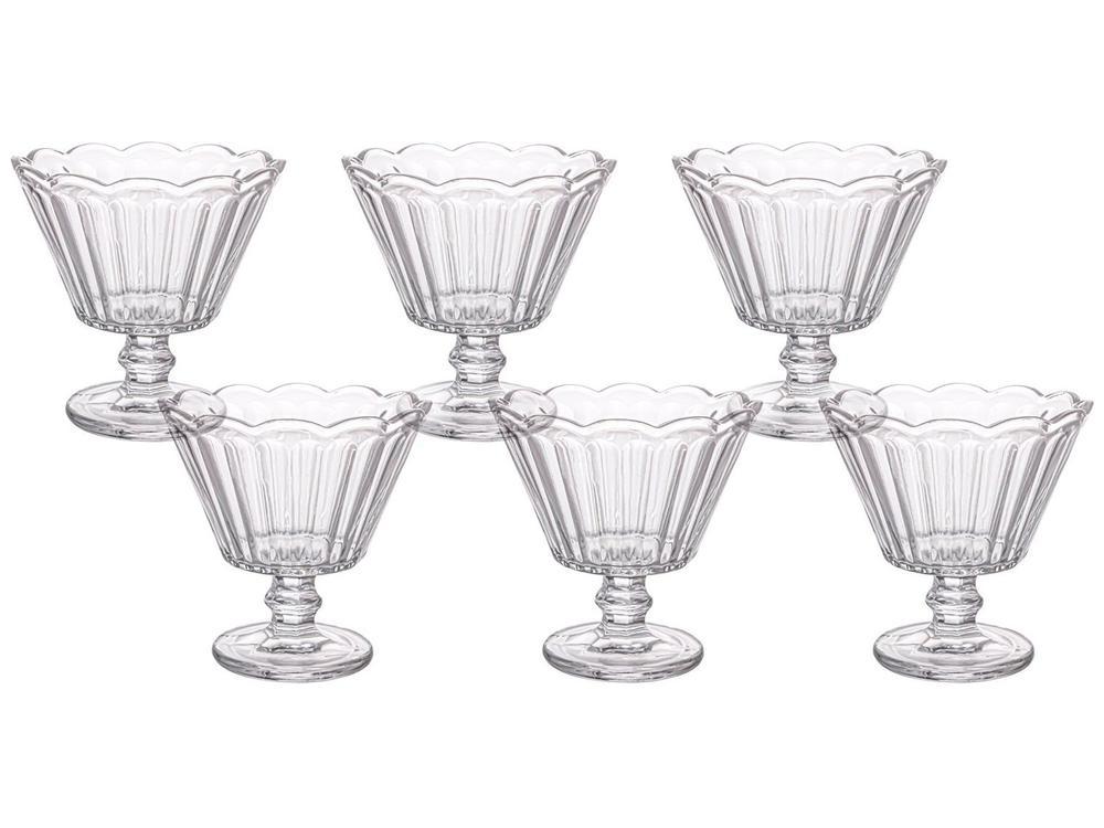 Jogo de Taças de Vidro para Sobremesa Transparente 150ml 6 Peças Haus Concept Lótus - 10