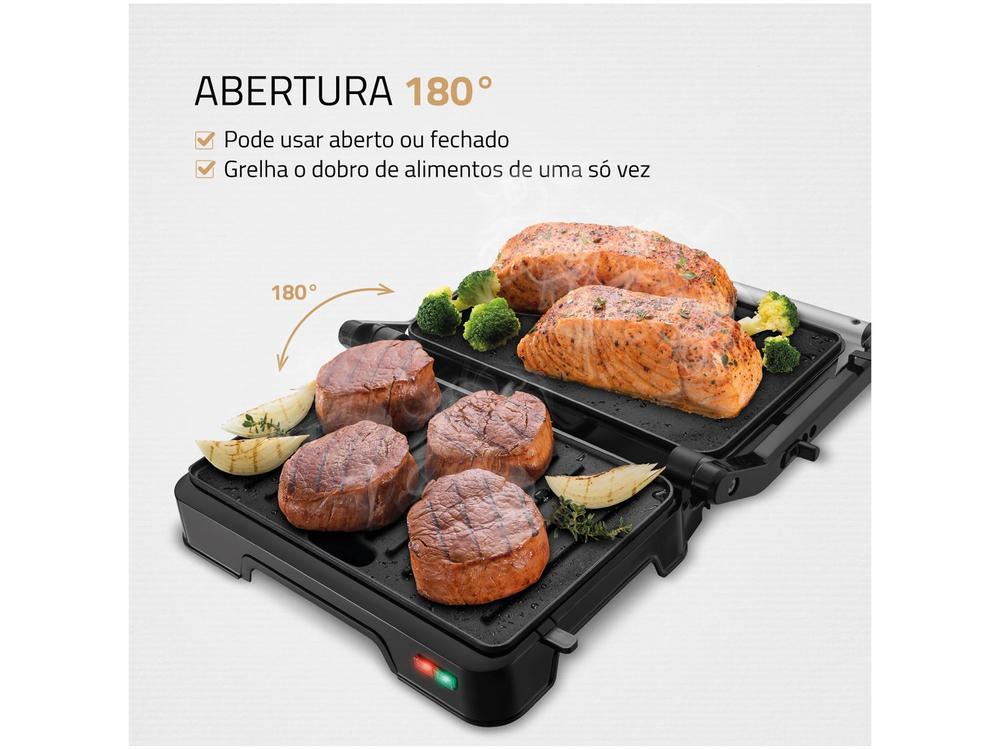 Grill Mondial PG-01-180 Master Press Duo 3 em 1 Retangular com Chapa 1000W - 12