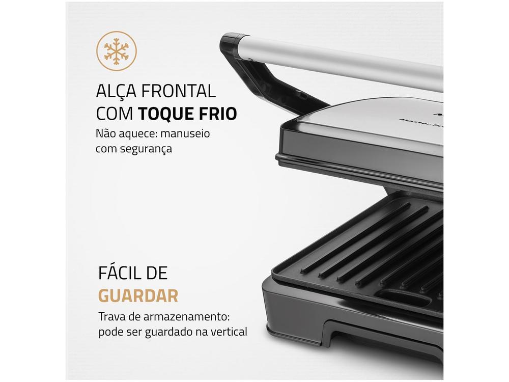 Grill Mondial PG-01-180 Master Press Duo 3 em 1 Retangular com Chapa 1000W - 16