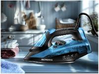 Ferro de Passar Roupa a Vapor Mondial F-53 Preto e Azul - 3