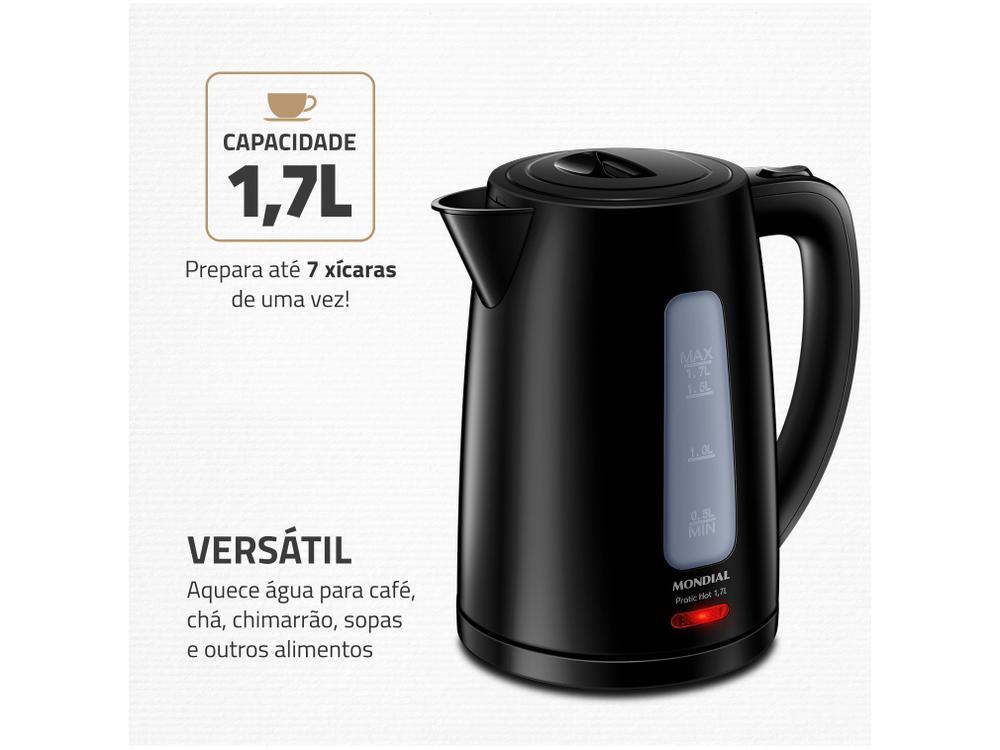 Chaleira Elétrica Mondial Pratic Hot CE-17 Preta 1,7L - 4