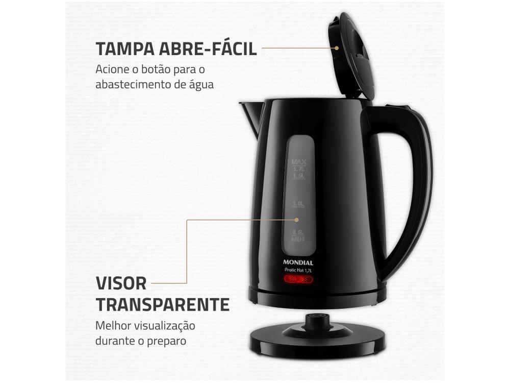 Chaleira Elétrica Mondial Pratic Hot CE-17 Preta 1,7L - 6