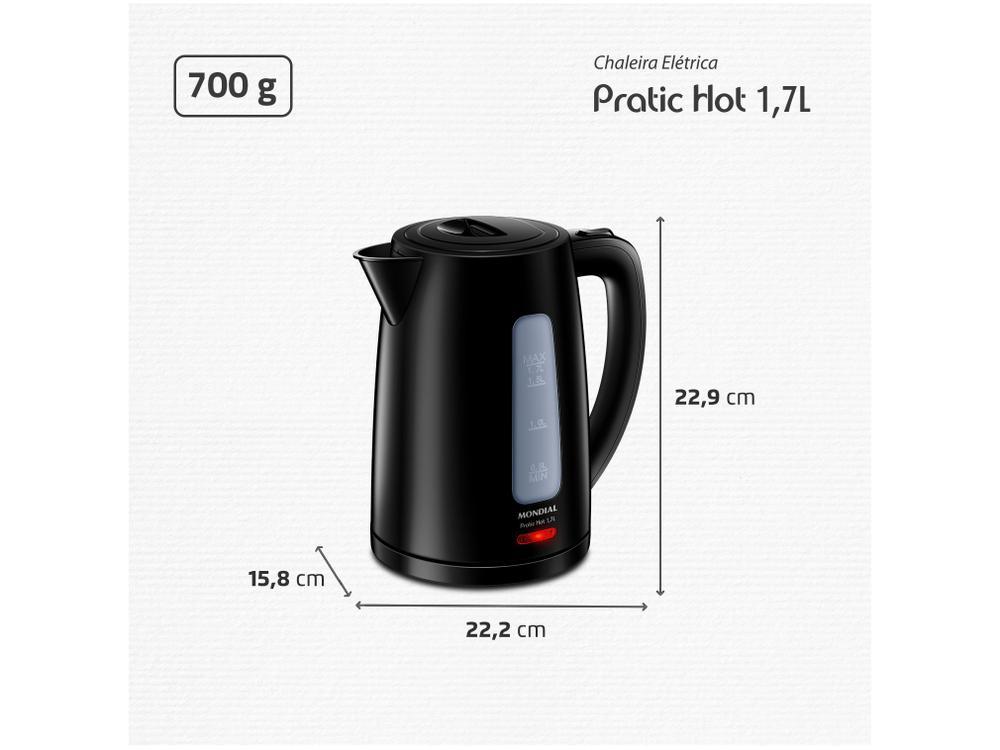 Chaleira Elétrica Mondial Pratic Hot CE-17 Preta 1,7L - 9