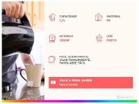 Chaleira Elétrica Mondial Pratic Hot CE-17 Preta 1,7L - 2