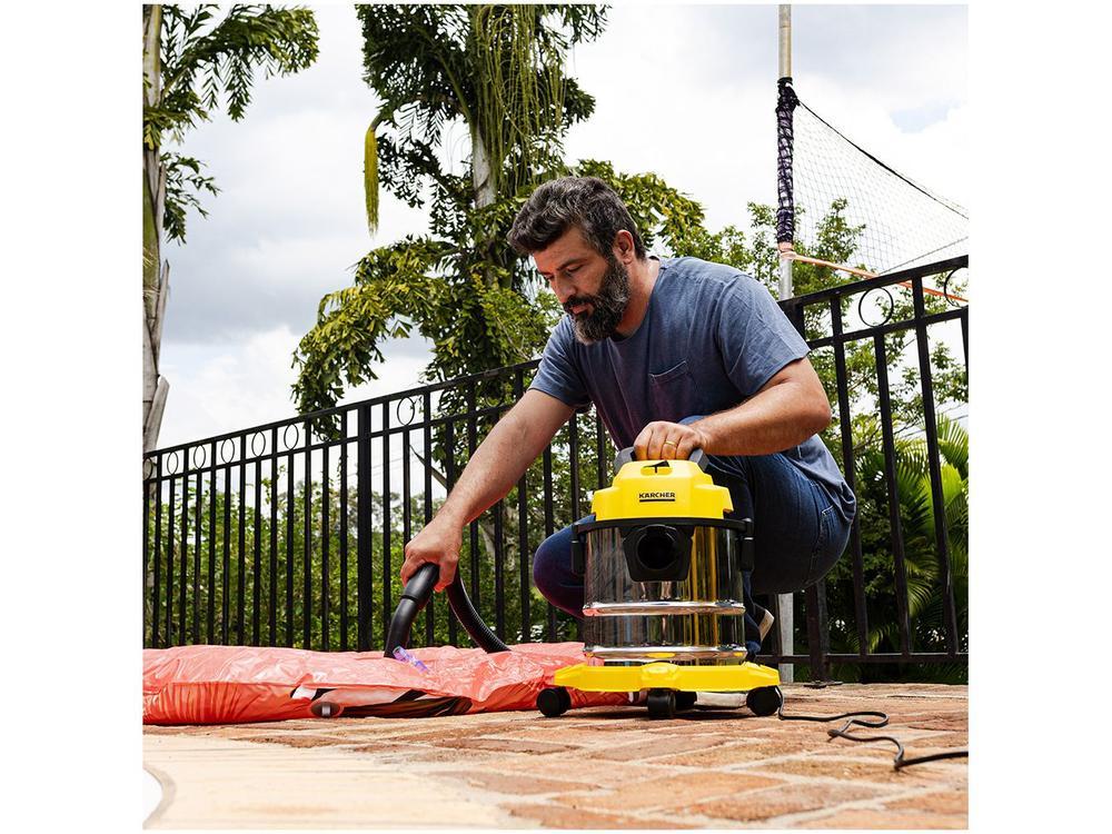 Aspirador de Pó e Água 3 em 1 Kärcher com Filtro HEPA 1700W WDL 1S Amarelo - 13