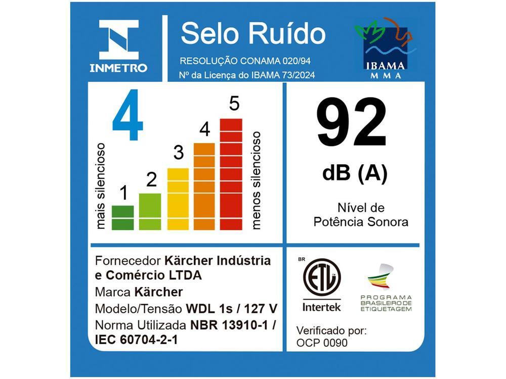Aspirador de Pó e Água 3 em 1 Kärcher com Filtro HEPA 1700W WDL 1S Amarelo - 10