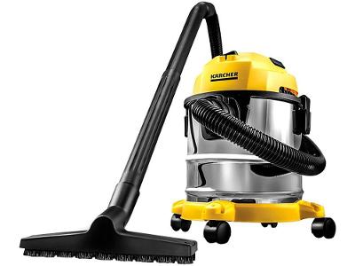 Aspirador de Pó e Água 3 em 1 Kärcher com Filtro HEPA 1700W WDL 1S Amarelo
