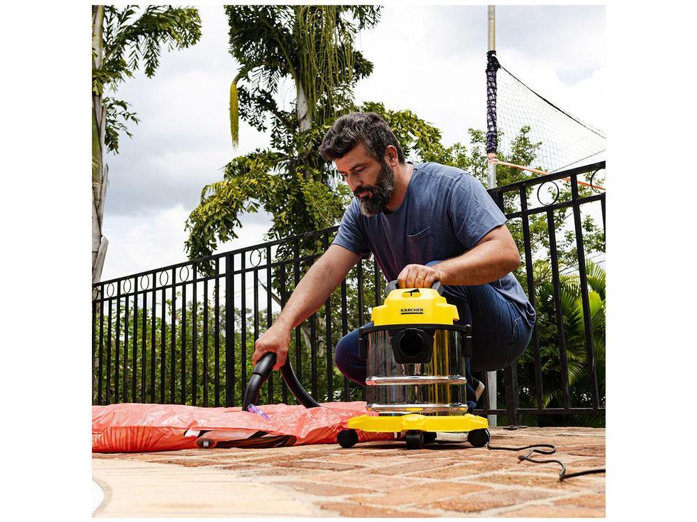 Aspirador de Pó e Água 3 em 1 Kärcher com Filtro HEPA 1700W WDL 1S Amarelo - 13
