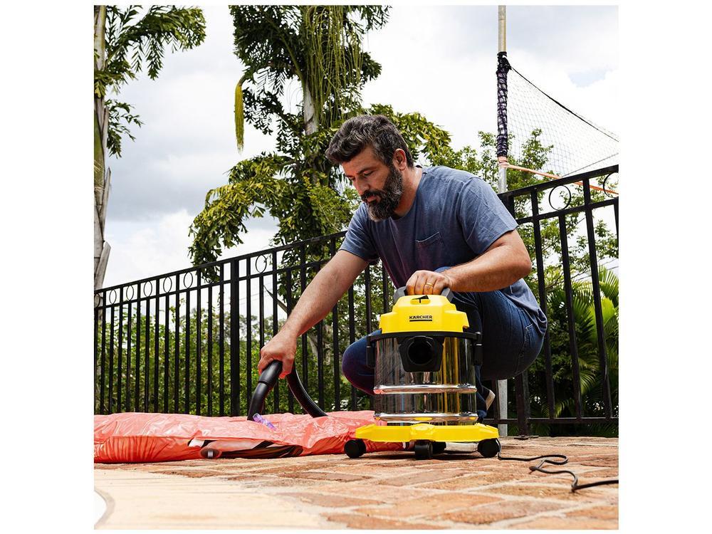 Aspirador de Pó e Água 3 em 1 Kärcher com Filtro HEPA 1700W WDL 1S Amarelo - 5