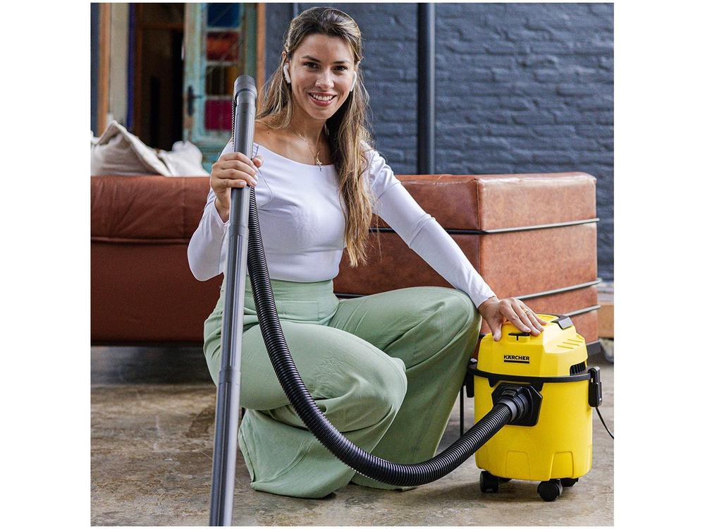 Aspirador de Pó e Água 3 em 1 Kärcher 1500W WDL 1 Amarelo - 12