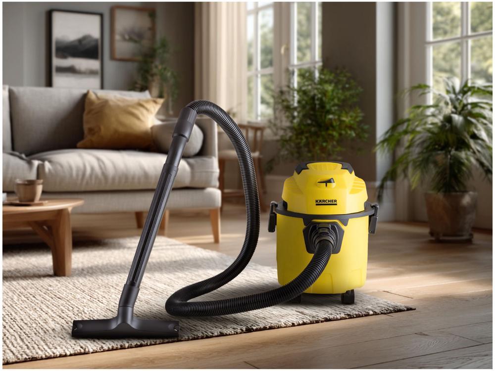 Aspirador de Pó e Água 3 em 1 Kärcher 1500W WDL 1 Amarelo - 2