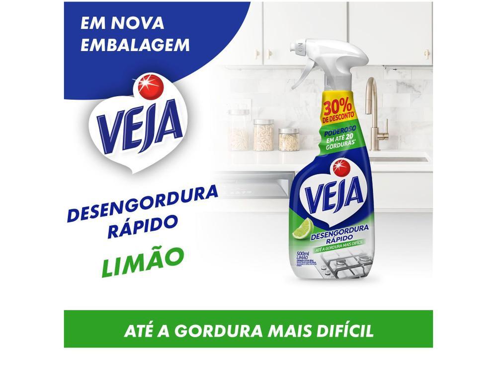 Desengordurante Spray Veja Cozinha Limão 500ml  - 3