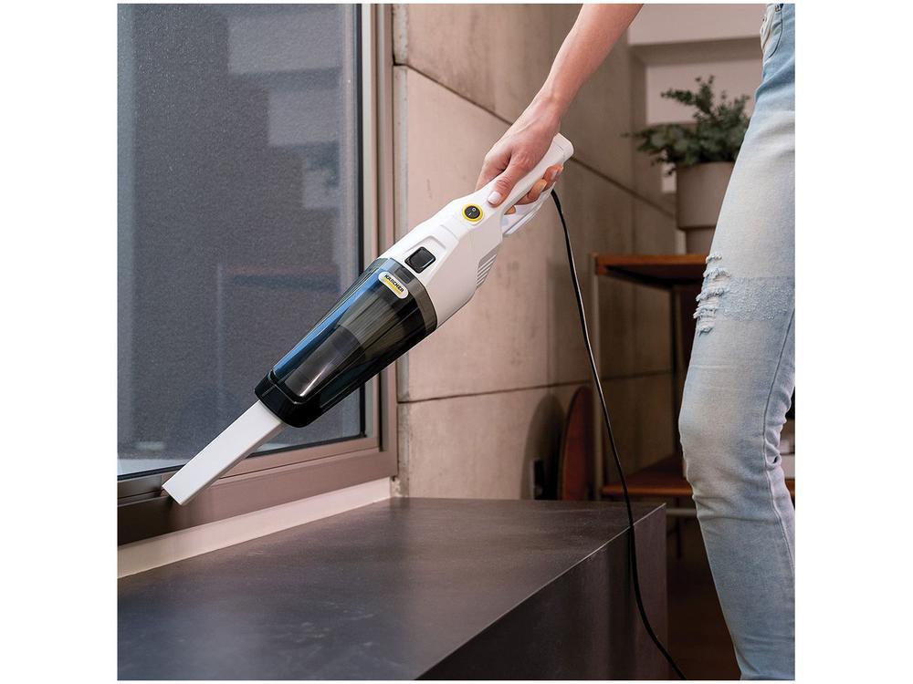 Aspirador de Pó Vertical Karcher Stick 2 em 1 com Filtro HEPA 1000W Branco - 15