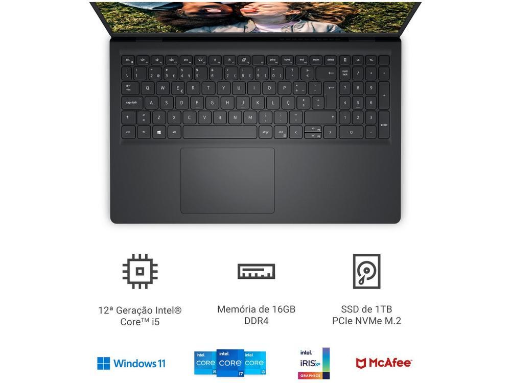 Notebook Dell Inspiron 15 I15-I120K-A35P Intel Core i5 16GB RAM SSD 1TB 15,6" Full HD Windows 11 12MB 210-BNFN - 3