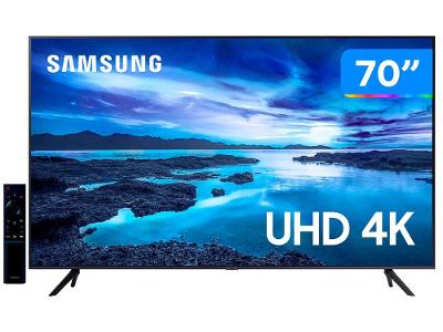 Smart TV 70” Crystal 4K Samsung 70AU7700 Wi-Fi