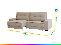 Sofá 4 Lugares Retrátil Reclinável Veludo Texas Besthouse - 10