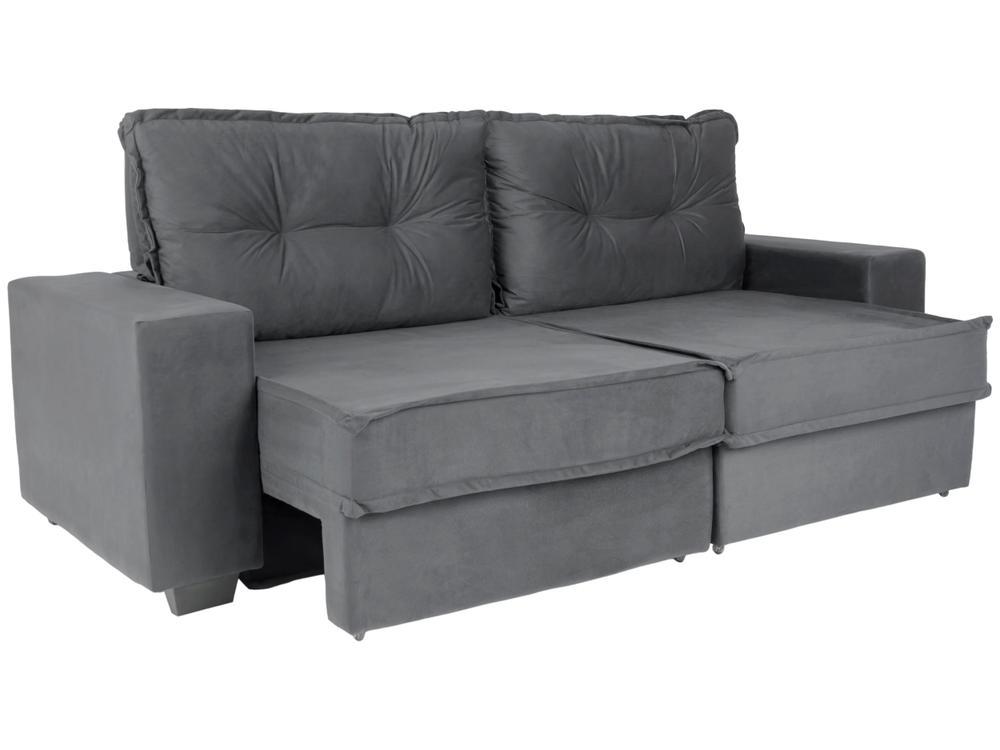 Sofá 4 Lugares Retrátil Reclinável Veludo Texas Besthouse - 8