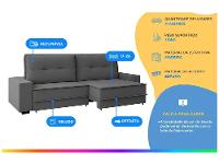 Sofá 4 Lugares Retrátil Reclinável Veludo Texas Besthouse - 2