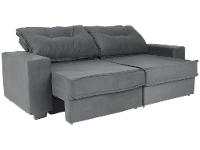 Sofá 4 Lugares Retrátil Reclinável Veludo Texas Besthouse - 7