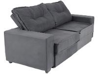 Sofá 4 Lugares Retrátil Reclinável Veludo Texas Besthouse - 9