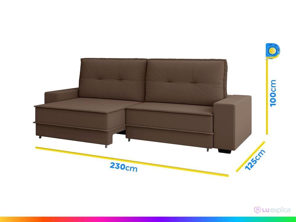 Sofá 4 Lugares Retrátil Reclinável Veludo Texas Besthouse - 10