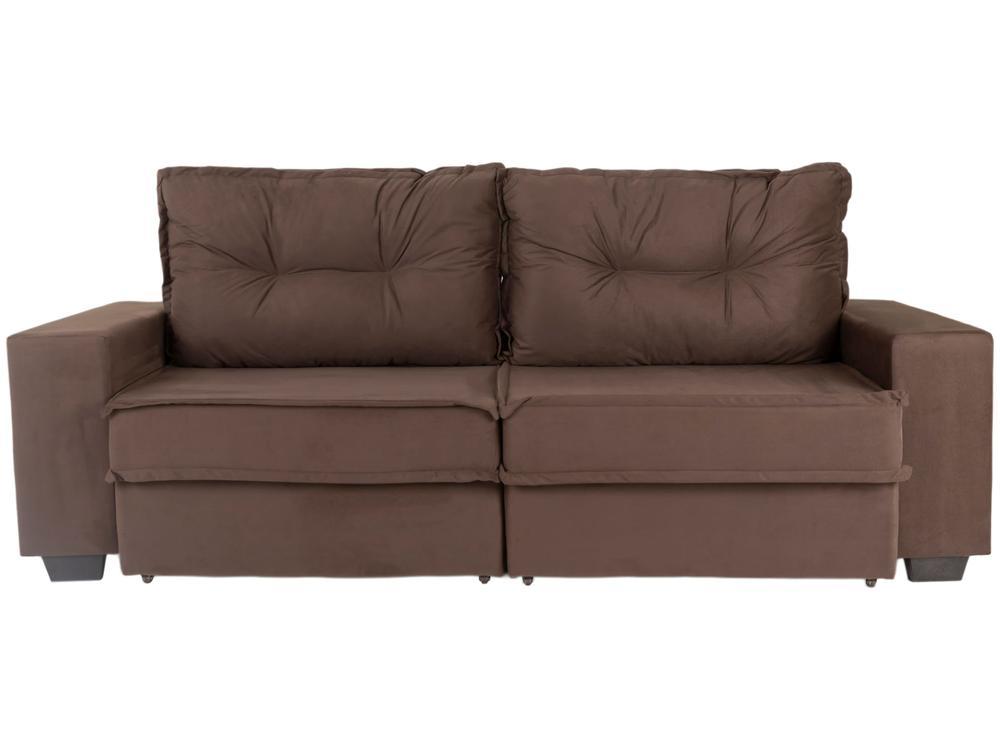 Sofá 4 Lugares Retrátil Reclinável Veludo Texas Besthouse - 5