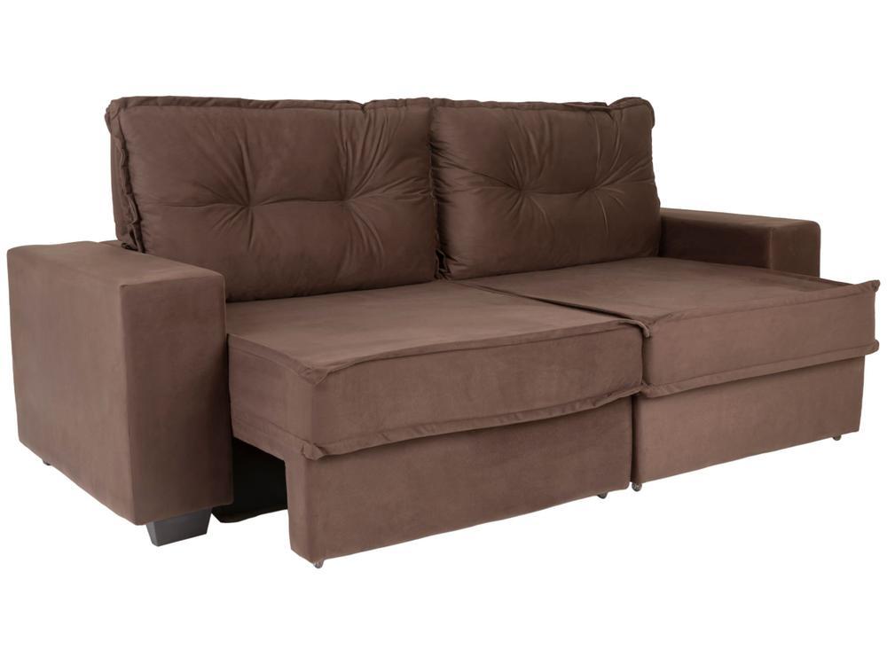 Sofá 4 Lugares Retrátil Reclinável Veludo Texas Besthouse - 8