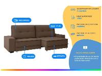 Sofá 4 Lugares Retrátil Reclinável Veludo Texas Besthouse - 2